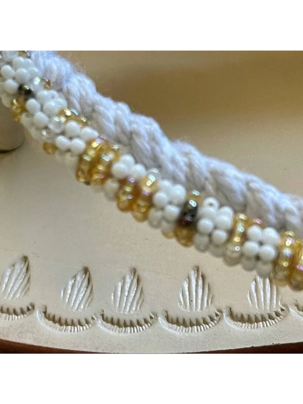 NIB Free People Beaded Tassel Sandals 10| Cottagecore Ethereal Boho Indie Sleaze - Picture 6 of 16